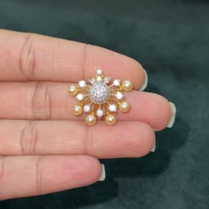LJ1455-PEARL CZ WHITE PENDANT