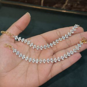 LJ1461-WHITE CZ EAR CHAINS
