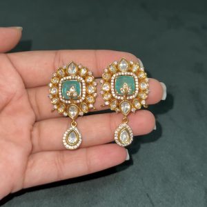 LJ1470-MOSSONITE DROP STUDS