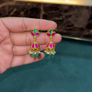 LJ1530-JADAUKUNDAN SCREWBACK JHUMKAS