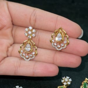 LJ1522-White AD Pendant with Earstuds