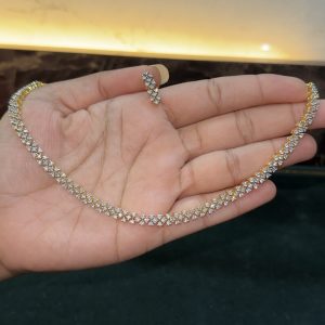 LJ1532-CZ WHITE NECKLACE