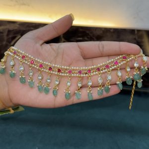 LJ1546-MINIMAL LOOK JADAU KUNDAN CHOKER