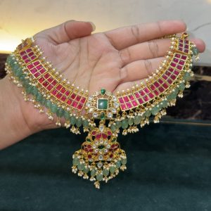 LJ1562-JADAUKUNDAN NECKLACE