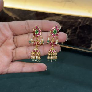 LJ1586-JADAUKUNDAN SCREWBACK JHUMKAS
