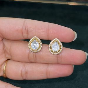 LJ1589-MOSSONITE DROP SCREWBACK STUDS