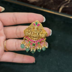 LJ1598-JADAUKUNDAN LAXMI PENDANT
