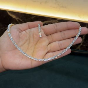 LJ1614-WHITE AD NECKSET